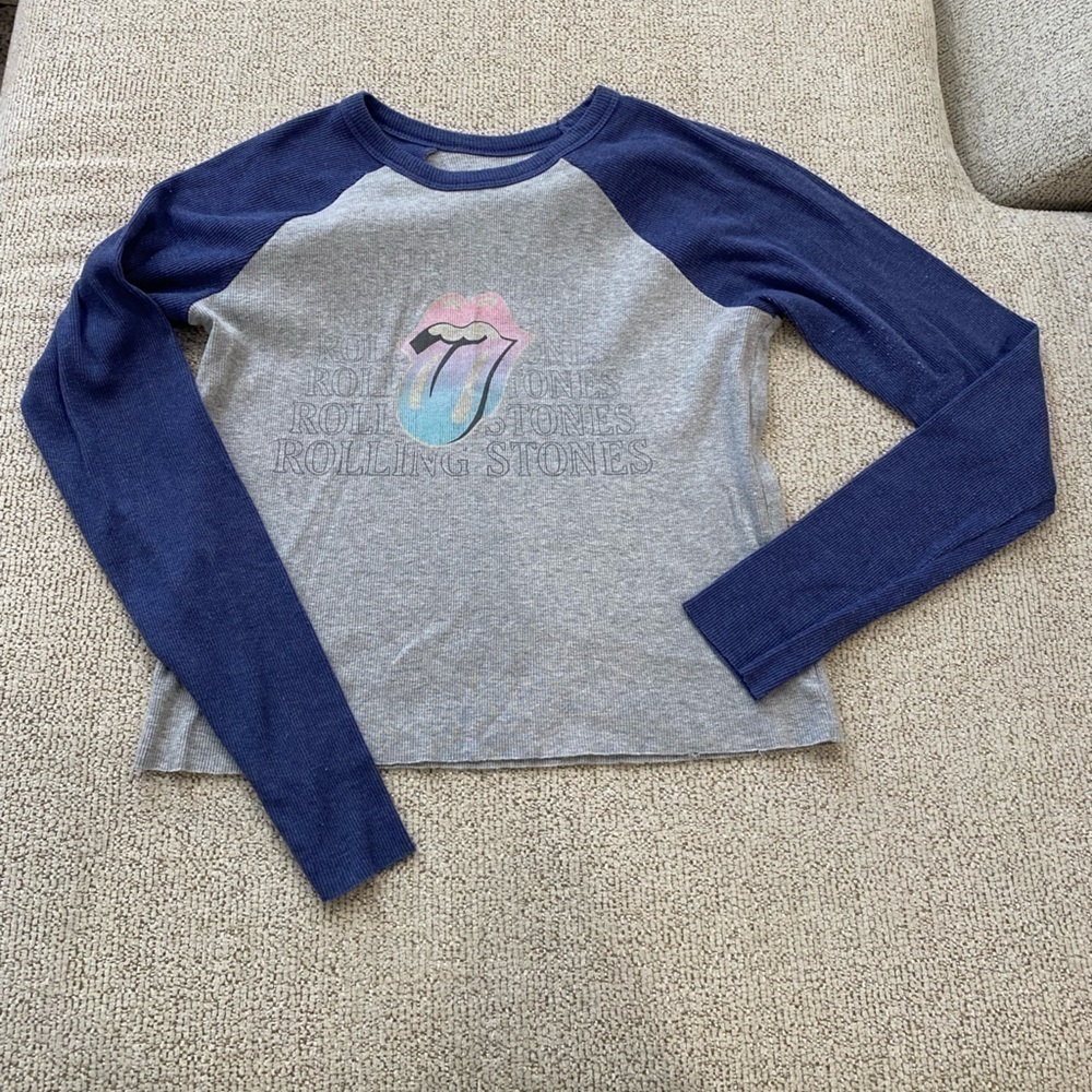 ROLLING STONES GRAPHIC FITTED LONG SLEEVE SHIRT SIZE M